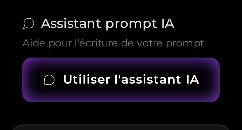 Le bouton qui ouvre l’assistant de prompt